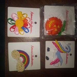 Read Listing! Colorful Ribbon Hair Clips Set See All Pix!